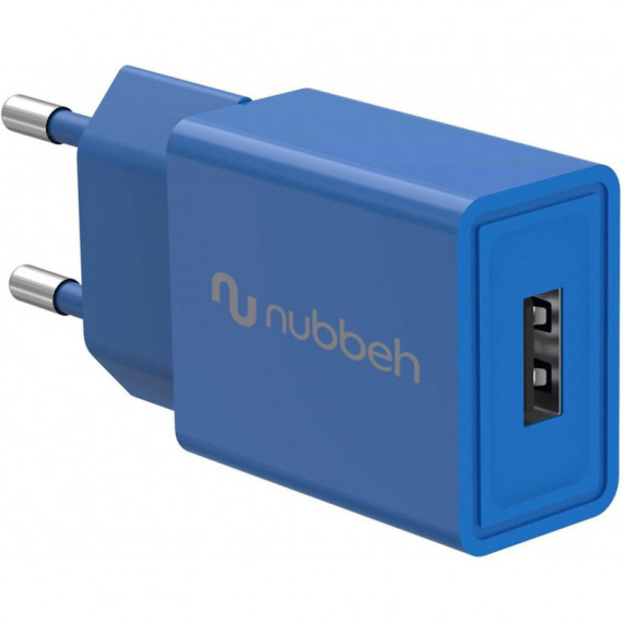 Cargador de Pared NUBBEH 1XUSB-A 10W Azul (NBWALLCHUSBBL10)