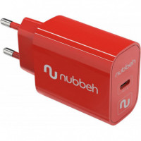 Cargador de Pared NUBBEH 1XUSB-C 25W Rojo (NBWALLCHCR25)