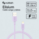 Cable NUBBEH Usb-a a Lightning 1M 2A Lila