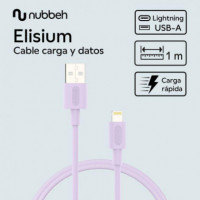 Cable NUBBEH Usb-a a Lightning 1M 2A Lila