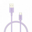 Cable NUBBEH Elisium Usb-a/usb-c 1M Lila (NBTCABLACP1)