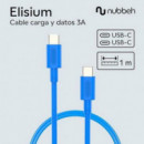 Cable NUBBEH Elisium Usb-c/usb-c 1M Azul (NBTCABLCCBL1)