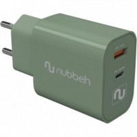 Cargador de Pared NUBBEH Usb-c 30W Pd Verde (nbwallchg)
