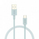 Cable NUBBEH Elisium Usb-a/usb-c Turquesa (NBTCABLACT1)