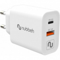 Cargador Pared NUBBEH 43W Usb-a Usb-c (NBWALLCHUSBCW43)