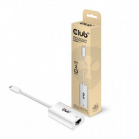 Adaptador CLUB 3D Usb-c a RJ45 Ethernet Gbe Blanco (CAC-1519)