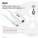Adaptador CLUB 3D Usb-c a RJ45 Ethernet Gbe Blanco (CAC-1519)