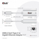 Adaptador CLUB 3D Usb-c a RJ45 Ethernet Gbe Blanco (CAC-1519)