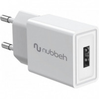 Cargador de Pared NUBBEH 1USB-A 10W Blanco (NBWALLCHUSBW10)