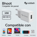 Cargador de Pared NUBBEH 1USB-A 10W Blanco (NBWALLCHUSBW10)