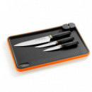 Cuchillo BRA Efficient Pack 3 con Tabla para Cortar (A198021)