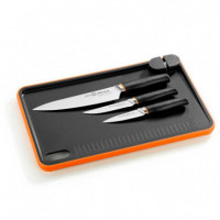 Cuchillo BRA Efficient Pack 3 con Tabla para Cortar (A198021)