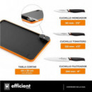 Cuchillo BRA Efficient Pack 3 con Tabla para Cortar (A198021)