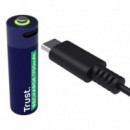 Pilas Recargables TRUST Aa Azul 4 Unidades (25631)