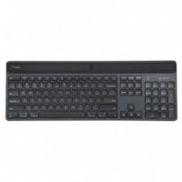 Teclado TARGUS Ecosmart Ergonómico Multimedia Multidispositivo Led Qwerty BLUETOOTH Negro (AKB868ES)