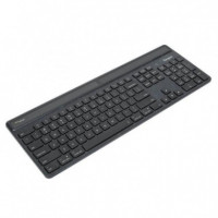Teclado TARGUS Ecosmart Ergonómico Multimedia Multidispositivo Led Qwerty BLUETOOTH Negro (AKB868ES)