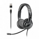Auriculares con Micrófono NGS Circumaurales Usb-c Negros (VOX605USBC)