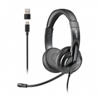 Auriculares con Micrófono NGS Circumaurales Usb-c Negros (VOX605USBC)