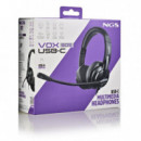 Auriculares con Micrófono NGS Circumaurales Usb-c Negros (VOX605USBC)