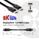 Cable CLUB 3D Dp 1.4/M a Dp 1.4/M 2M Negro (CAC-2068)