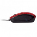 Ratón UNYKA UK-A800 óptico Usb-a 1600DPI Rojo (50540)