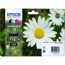 Tinta EPSON 18 T1806 Pack Negro/tricolor (C13T18064012)