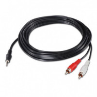 Nanocable Audio 3.5MM/M a 2XRCA/M 10M Negro  NANO