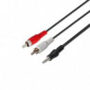 Nanocable Audio 3.5MM/M a 2XRCA/M 10M Negro  NANO