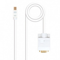 Nanocable Mini Dp/m a Vga/m 3M Blanco  NANO