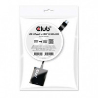Adaptador CLUB 3D Usb-c/m a Hdmi/h 15CM Negro (CAC-2504)