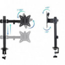 Soporte Mesa TOOQ Gira/inclina 17-27" Negro (DB1802TN-B)