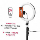 Trípode CELLY con Aro de Luz, Soporte Imantado hasta 12" (clickghostusbbk)