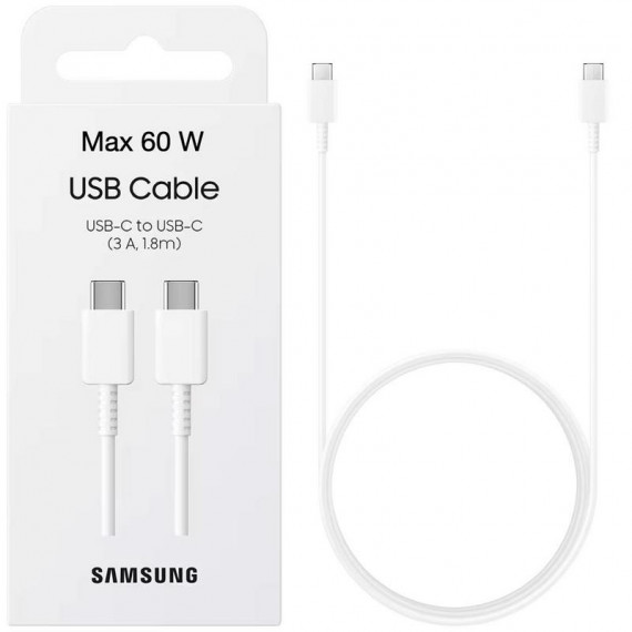 SAMSUNG Cable Usb-c a Usb-c 3A 1.8M Blanco