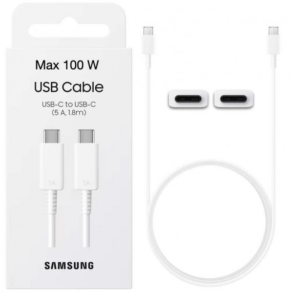 SAMSUNG Cable Usb-c a Usb-c 5A 1.8M Blanco