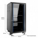 Armario Suelo Aiten 19" 22U 600X600 Accesorios (F80.66.22)  AITEN DATA