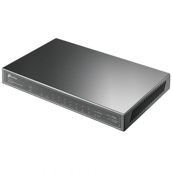 Switch TP-LINK 9XRJ45 Gbe 1XSFP Poe Gris (TL-SG1210P)