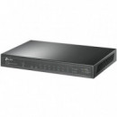 Switch TP-LINK 9XRJ45 Gbe 1XSFP Poe Gris (TL-SG1210P)