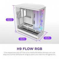 Caja NZXT H9 Flow Rgb ATX Eatx Matx Blanca (CM-H92FW-R1)
