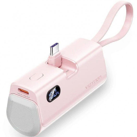 VENTION Power Bank 4800MAH Plegable Usb-c Lightning 22.5W Rose