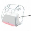 TRUST Gxt 255 Base de Carga Doble para Mando PS5 Rgb Blanca