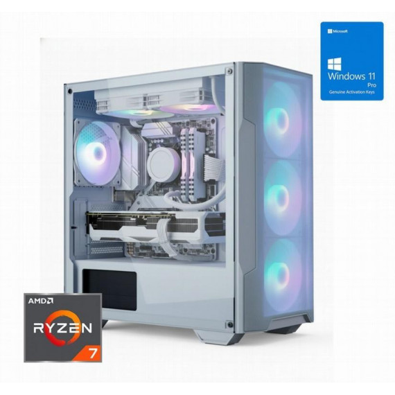 MSI Mag Forge Pc Gaming Fag White Ryzen 9800X3D 32GB Rgb