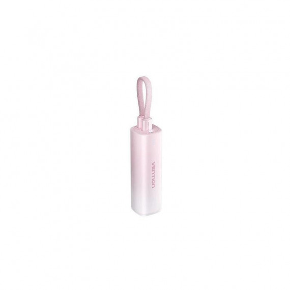VENTION Power Bank 5000MAH con Cables Usb-c y Lightning 20W Rosa