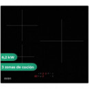 SVAN Placa de Inducción SI3602B 3 Zonas 6200W