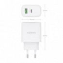 Cargador de Pared AISENS 45W Usb-a Usb-c Blanco (A110-0971)