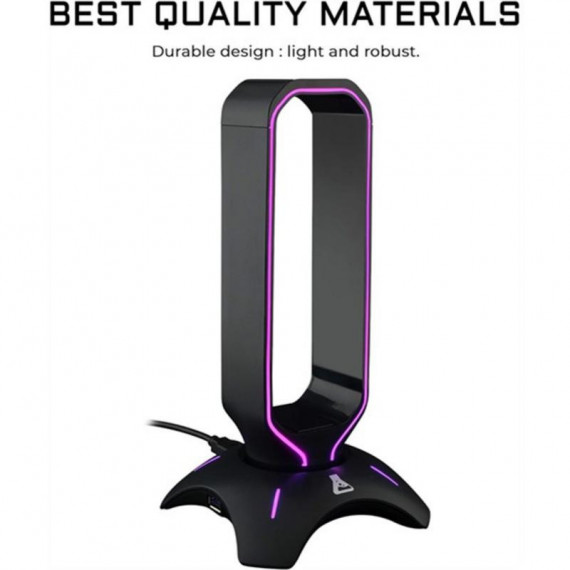 THE G-LAB K-stand Radon - Soporte Auriculares Gaming USB Rgb