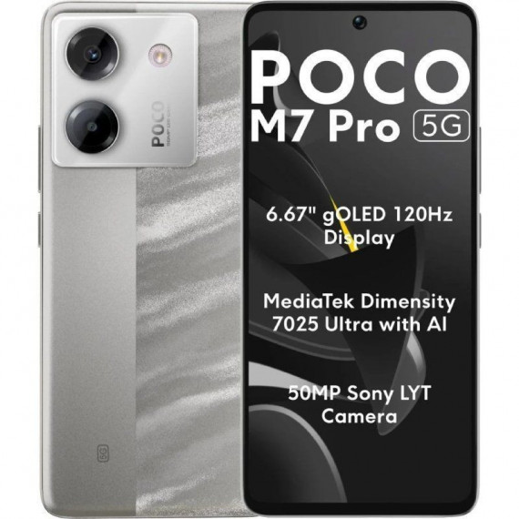 Smartphone XIAOMI Poco M7 Pro 6.67" 12GB 512GB 5G Plata