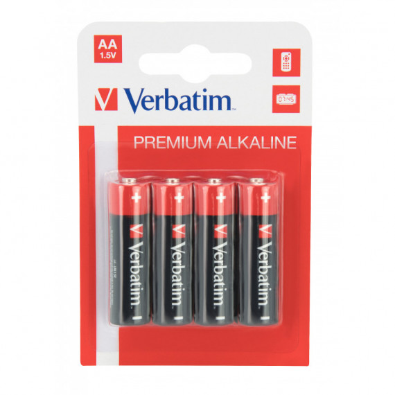 Pilas Alcalinas Aa VERBATIM (pack 4) (49921)