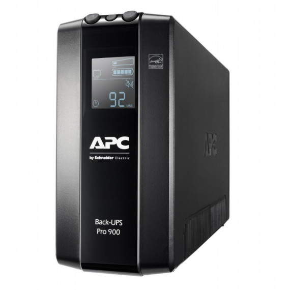Sai APC Back Ups Pro Br Línea Interactiva 900VA 540W Pantalla Lcd 6 Tomas Ac (BR900MI)