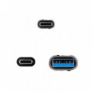 NANOCABLE Usb-c a Usb-a+usb-c/m 20GBPS 5A/100W 3M Gris/negro (10.01.4113-COMB)