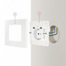 Enchufe de Pared NANOCABLE Schuko con 1XUSB-C Qc 3.0 y 1XUSB-C Pd 20W Blanco (10.35.0012)